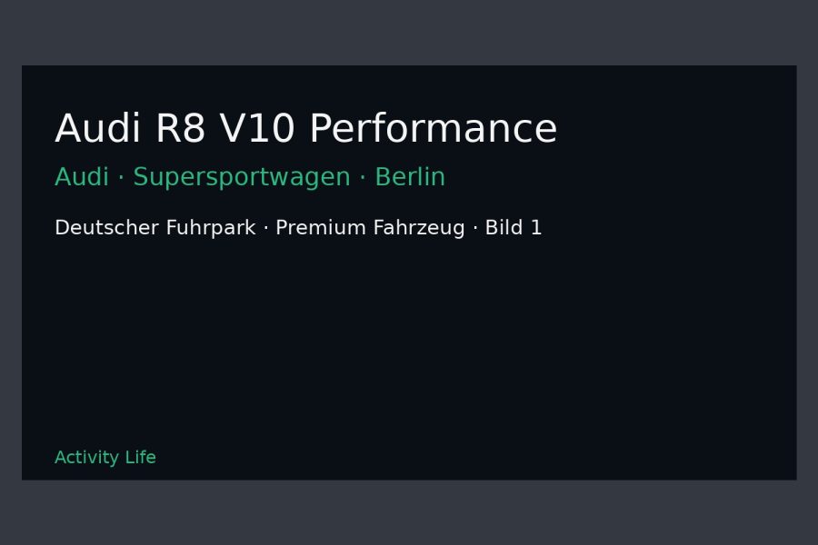 Audi R8 V10 Performance Bild 1