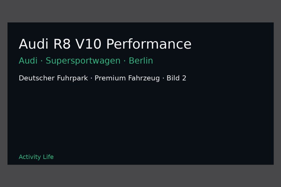 Audi R8 V10 Performance