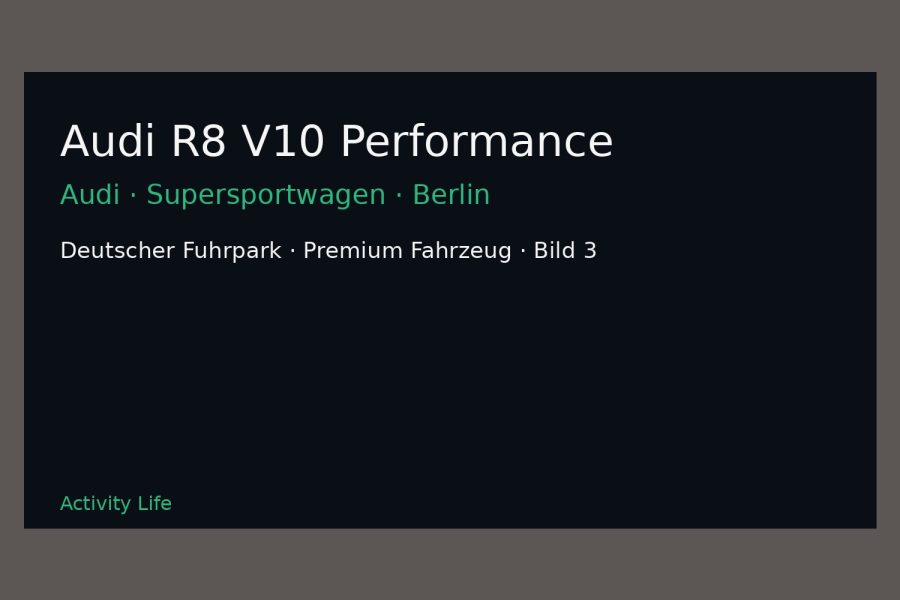 Audi R8 V10 Performance