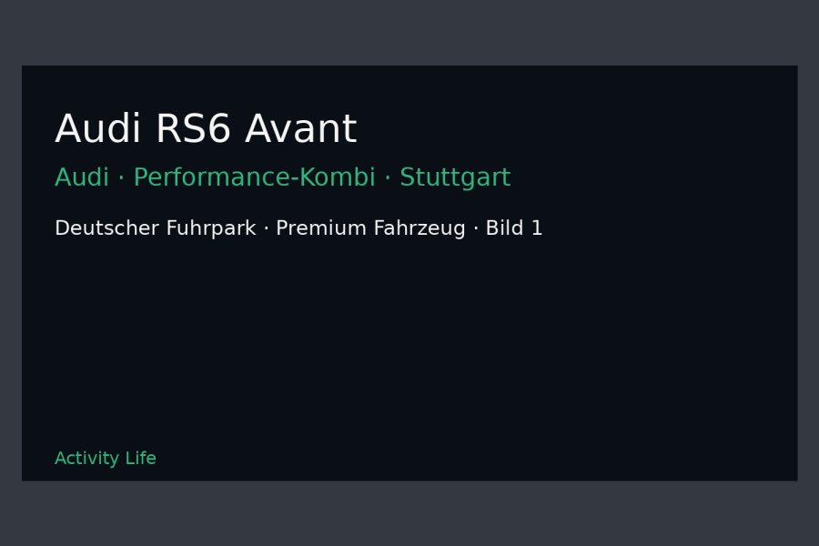 Audi RS6 Avant Bild 1