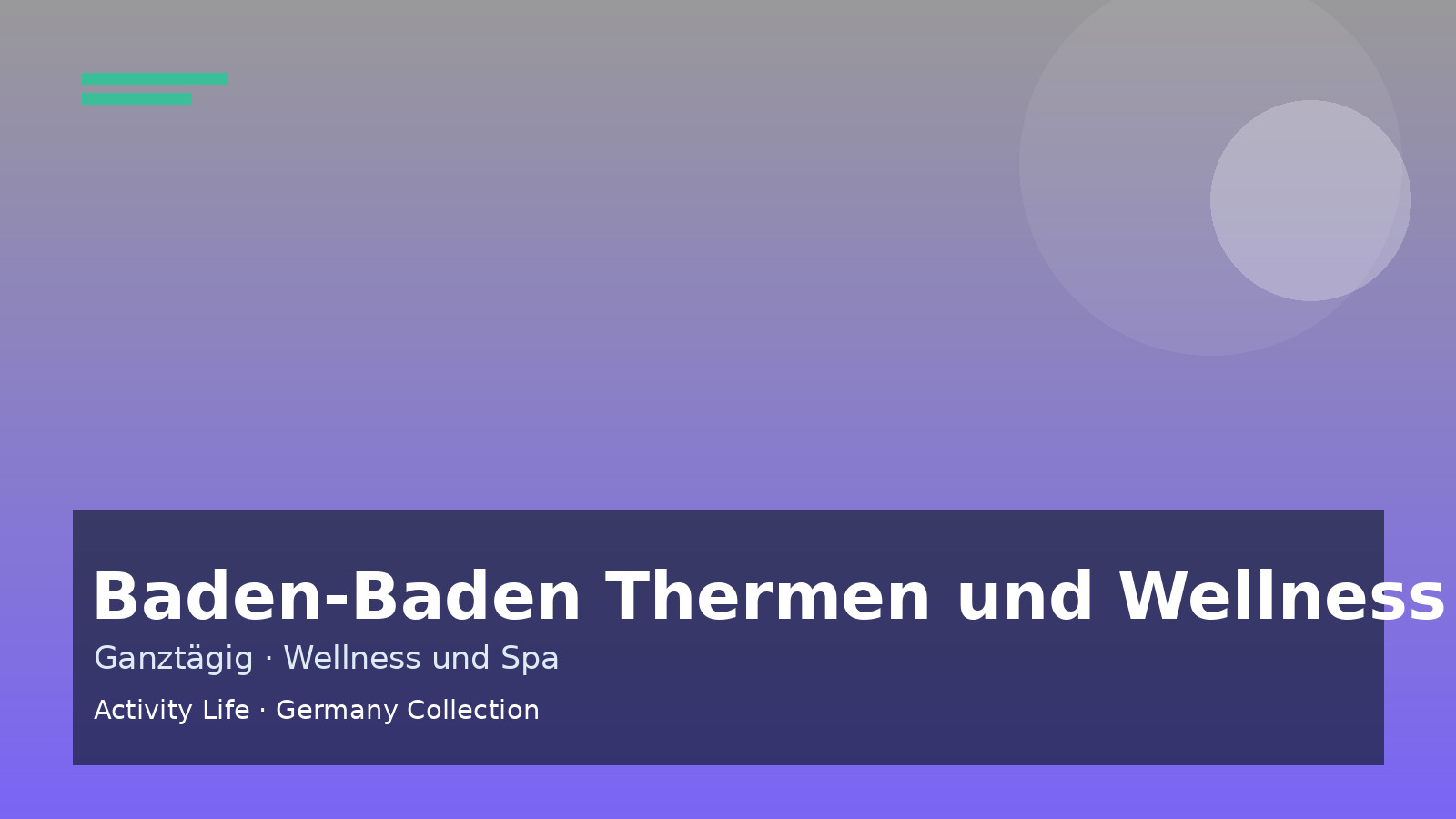 Baden-Baden Thermen und Wellness Tag Cover 2