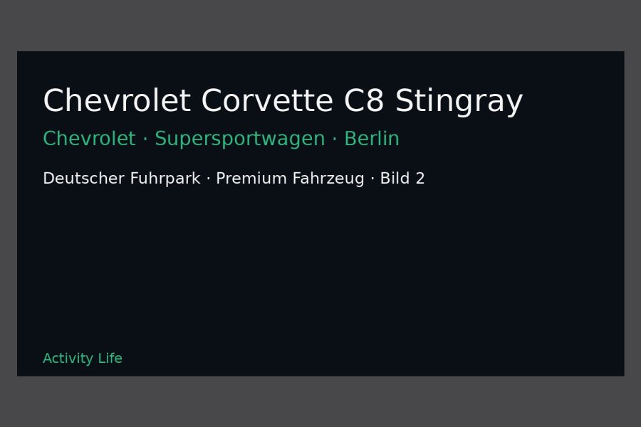 Chevrolet Corvette C8 Stingray