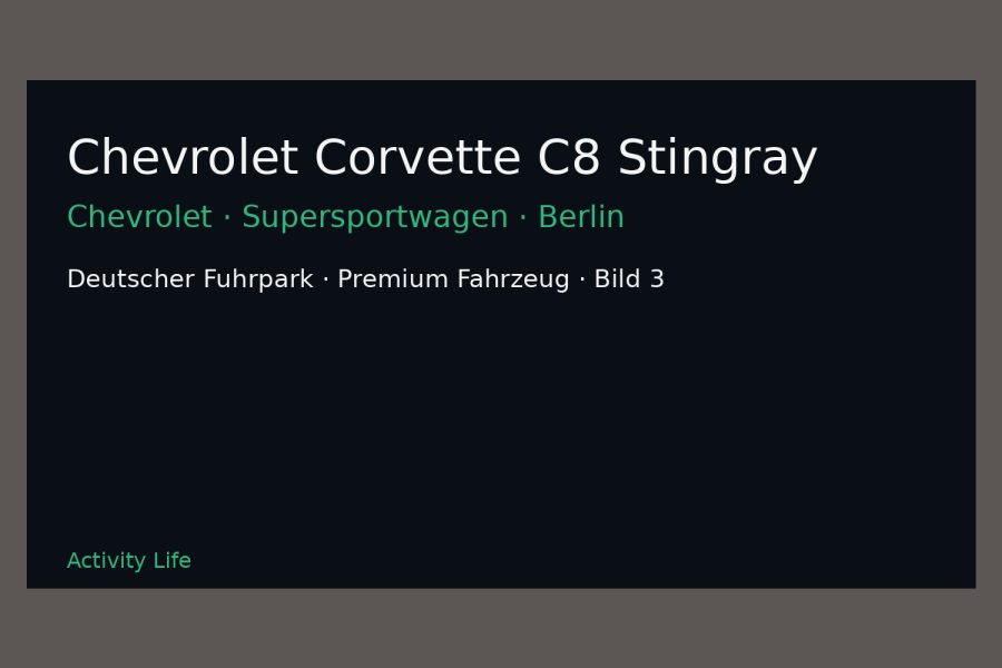 Chevrolet Corvette C8 Stingray