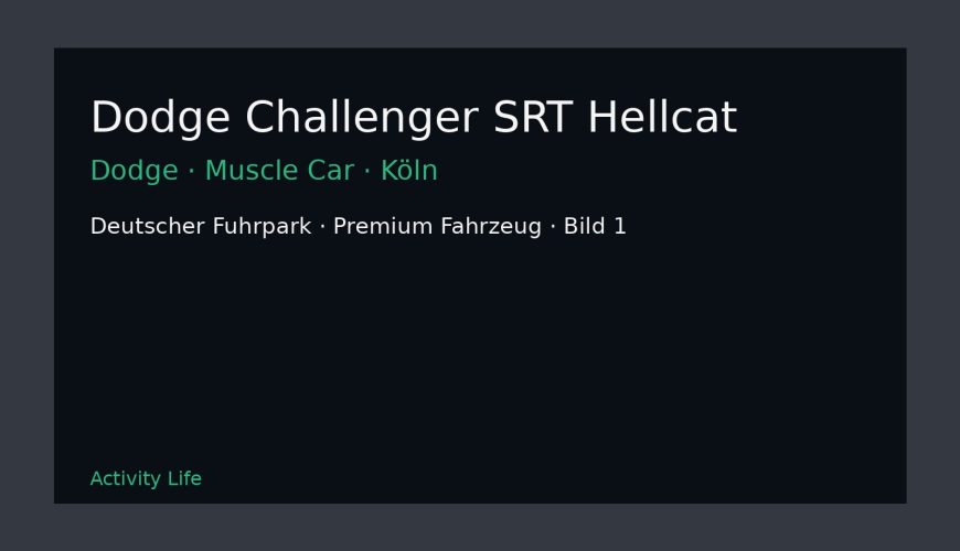 Dodge Challenger SRT Hellcat Bild 1