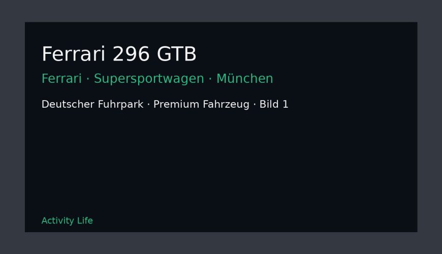 Ferrari 296 GTB Bild 1