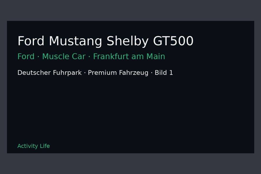 Ford Mustang Shelby GT500 Bild 1