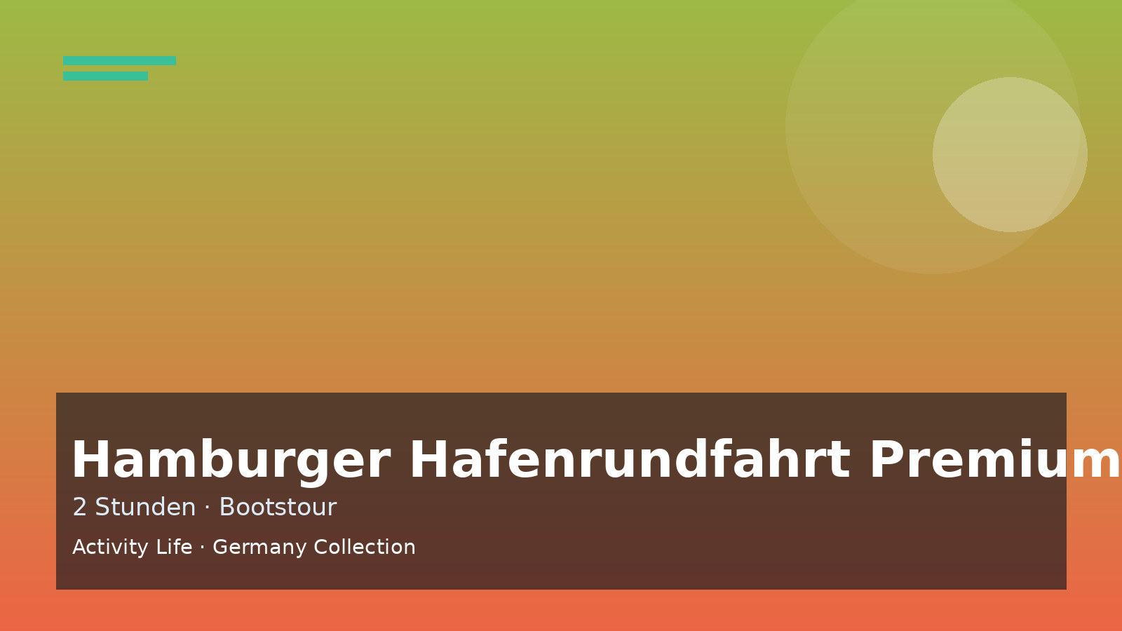 Hamburger Hafenrundfahrt Premium Cover 2