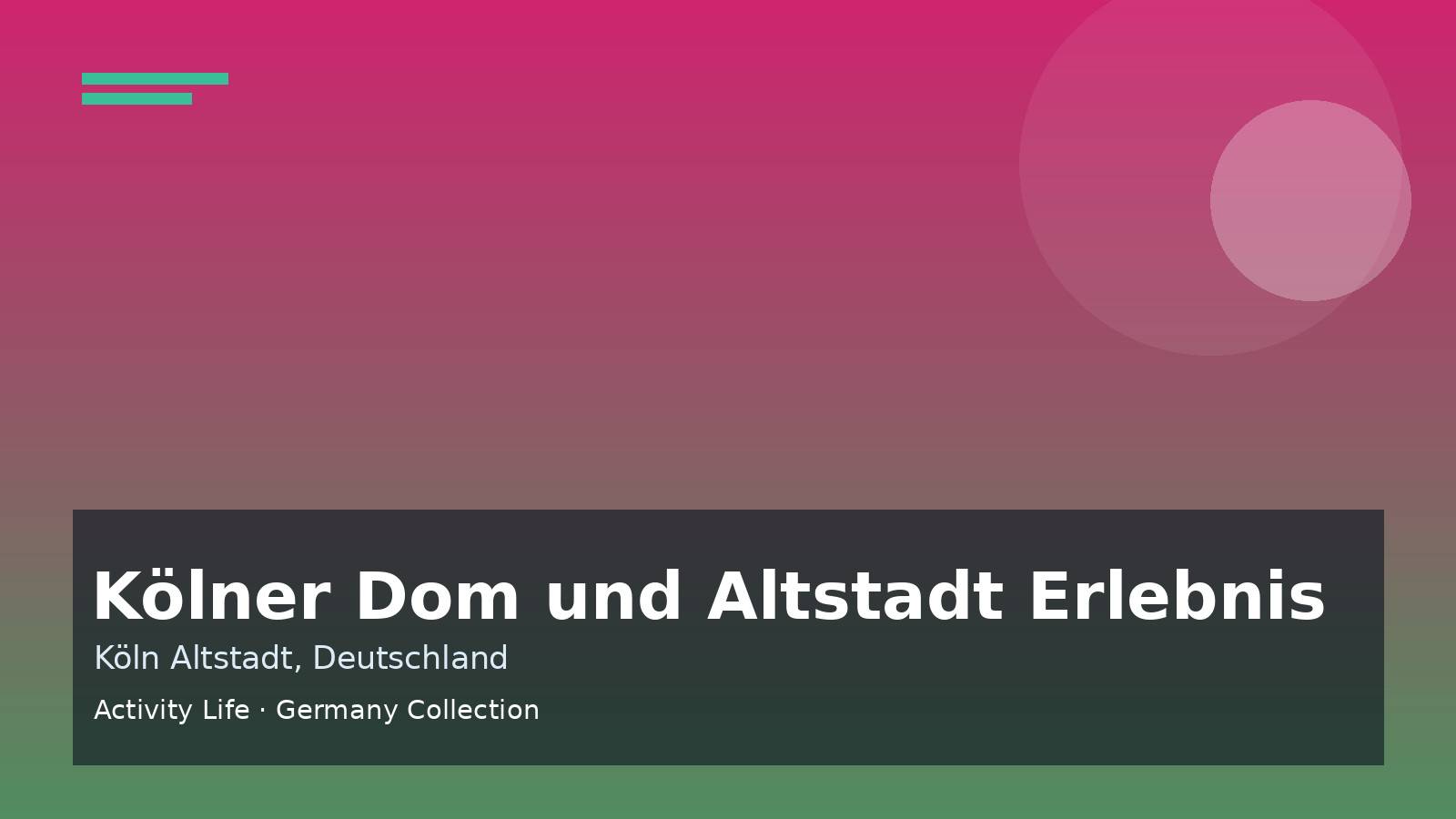 Kölner Dom und Altstadt Erlebnis Cover 1