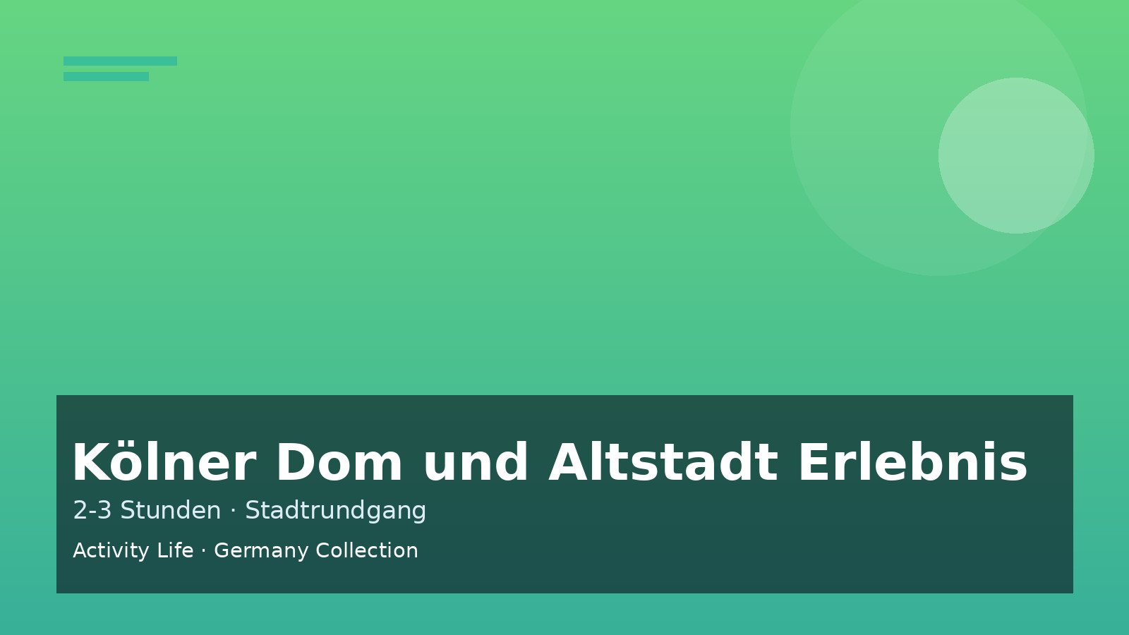 Kölner Dom und Altstadt Erlebnis Cover 2