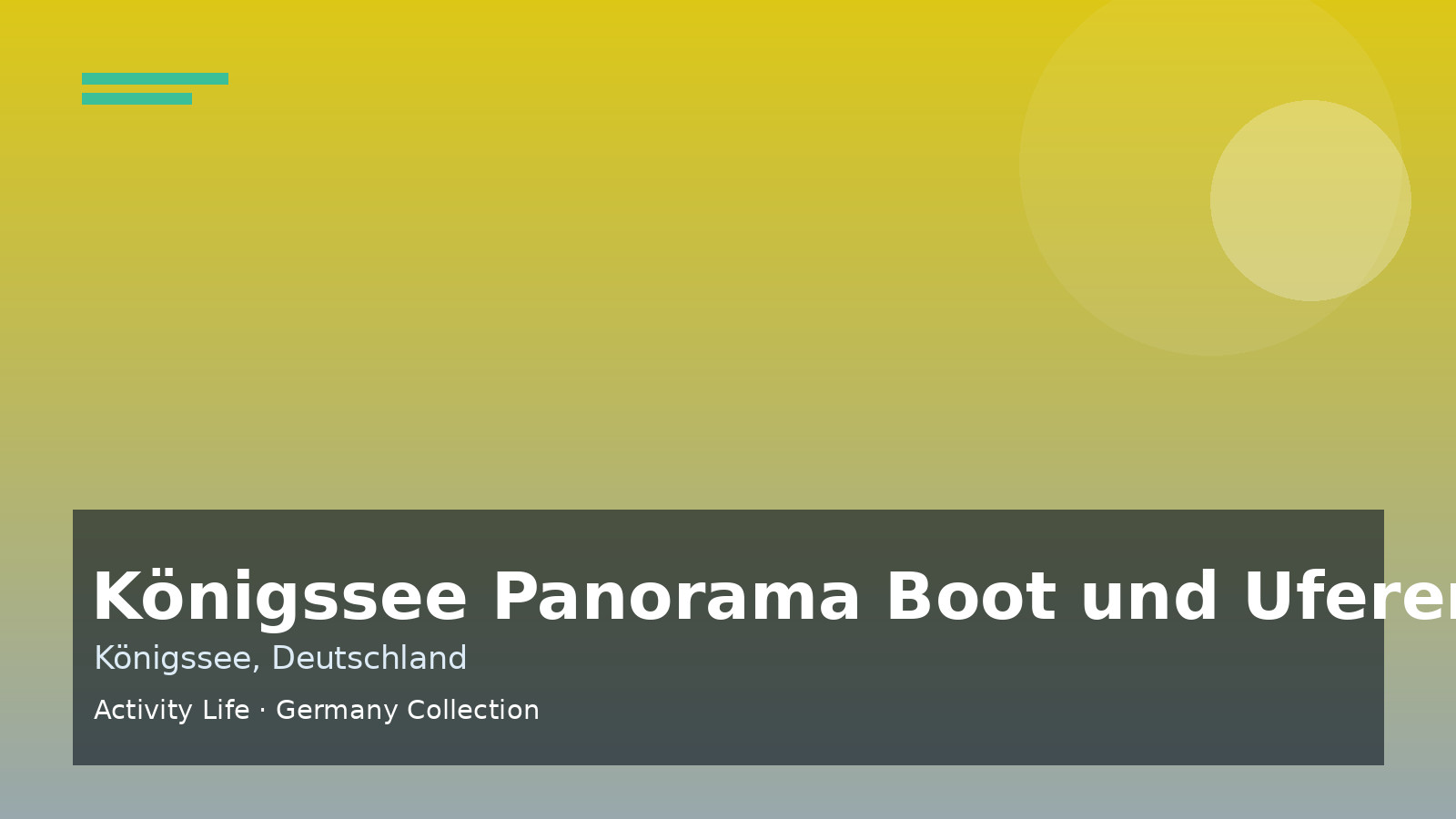 Königssee Panorama Boot und Ufererlebnis Cover 1