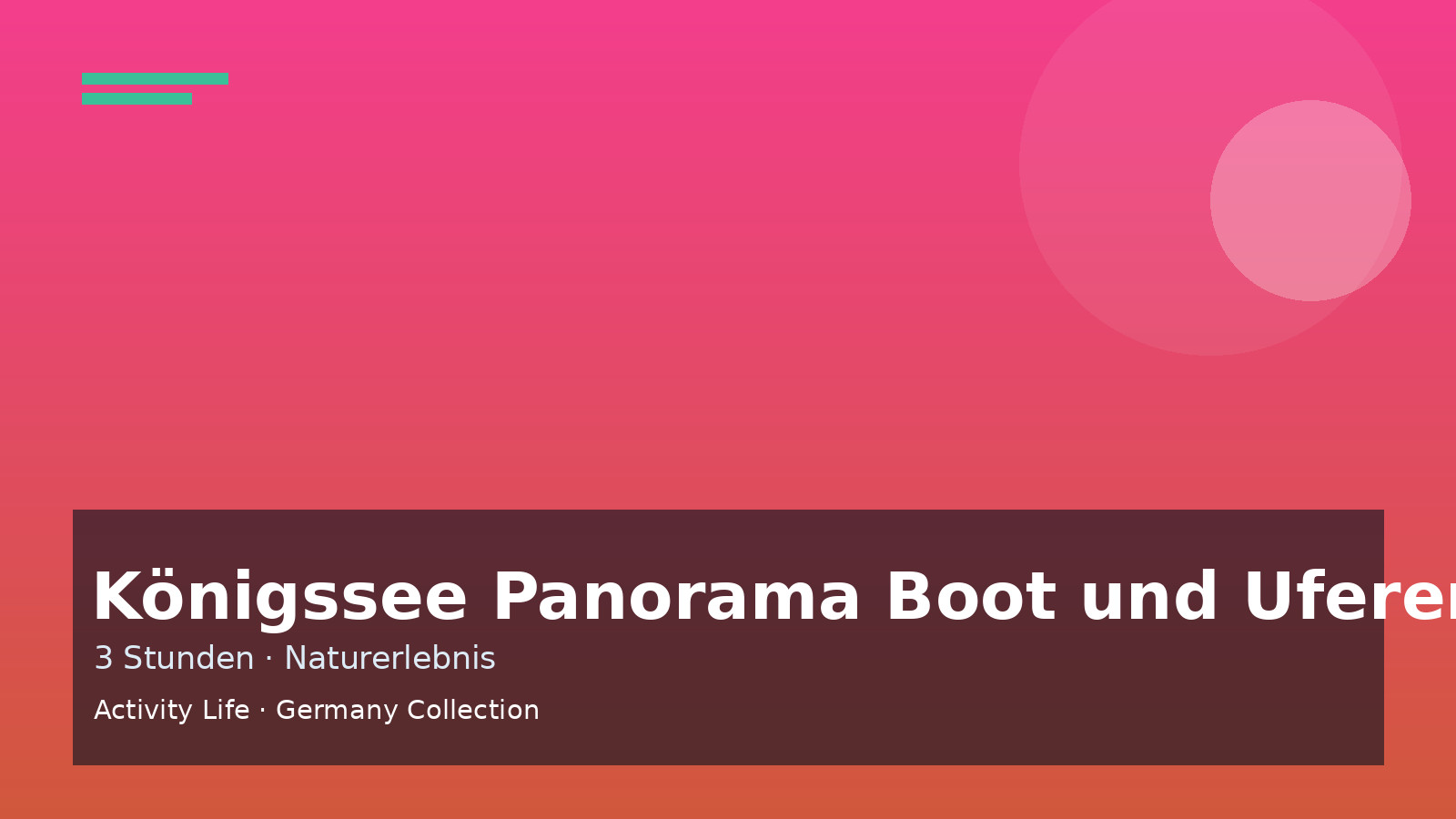 Königssee Panorama Boot und Ufererlebnis Cover 2