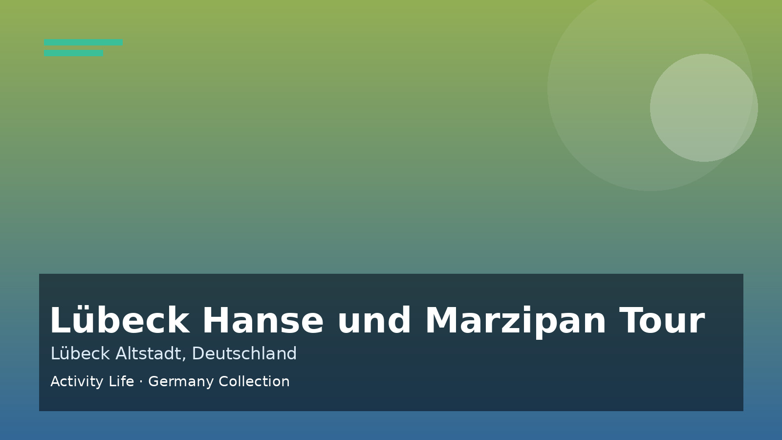 Lübeck Hanse und Marzipan Tour Cover 1