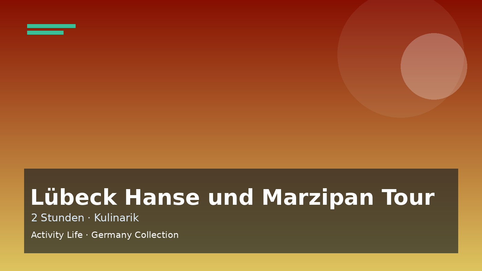 Lübeck Hanse und Marzipan Tour Cover 2