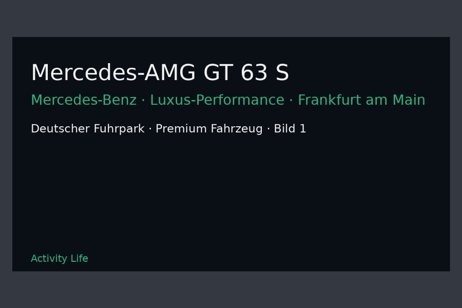 Mercedes-AMG GT 63 S Bild 1
