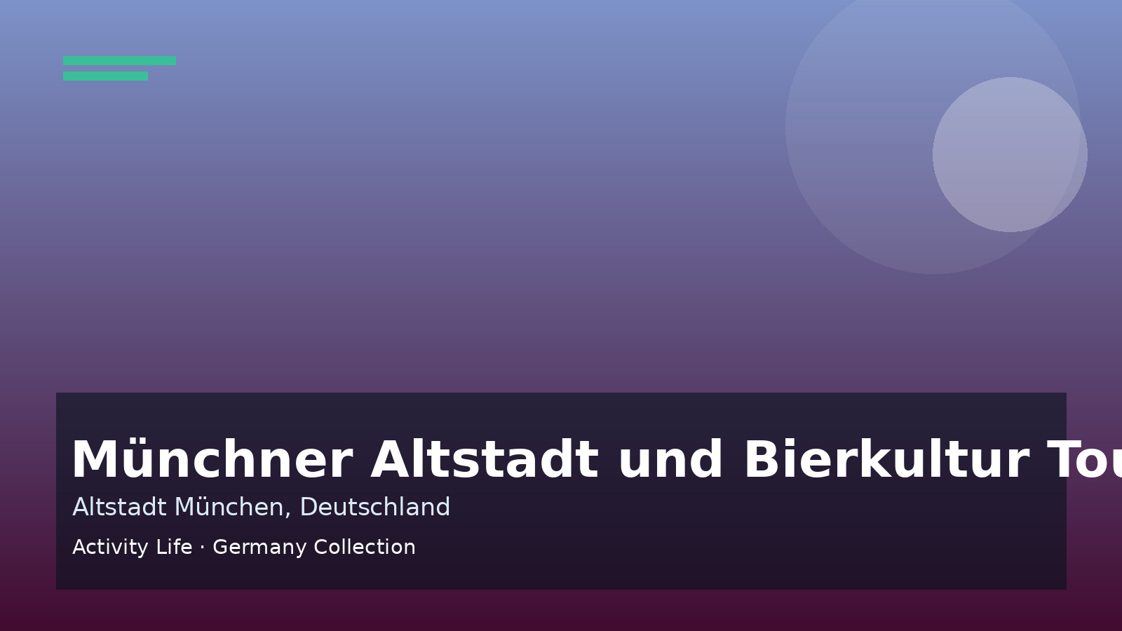 Münchner Altstadt und Bierkultur Tour Cover 1