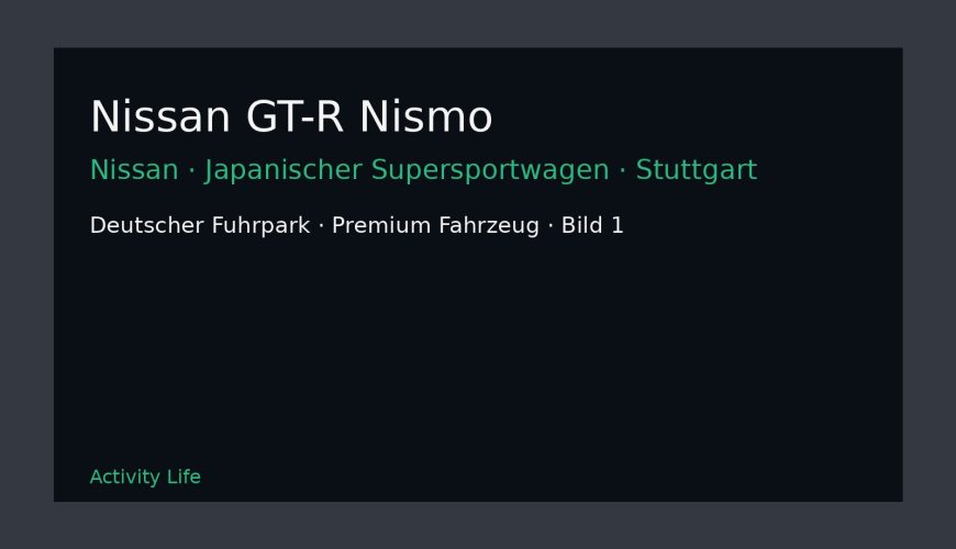 Nissan GT-R Nismo Bild 1