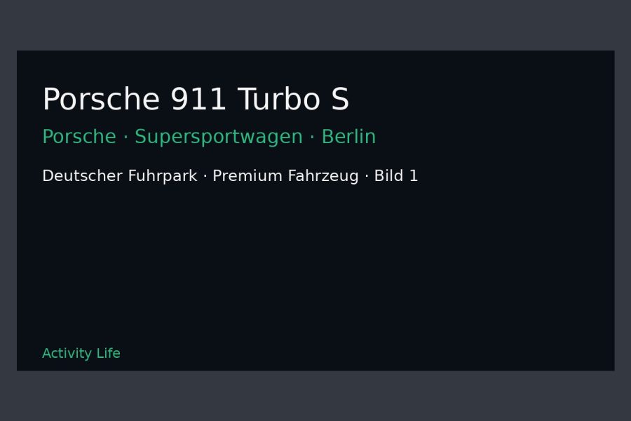 Porsche 911 Turbo S Bild 1