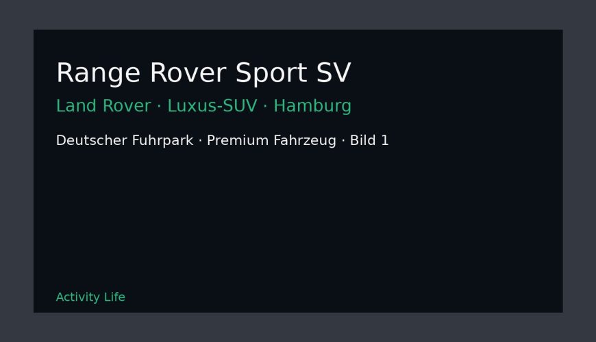 Range Rover Sport SV Bild 1