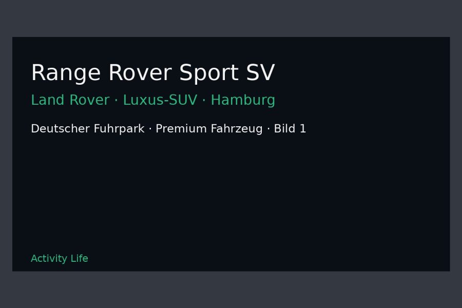 Range Rover Sport SV Bild 1