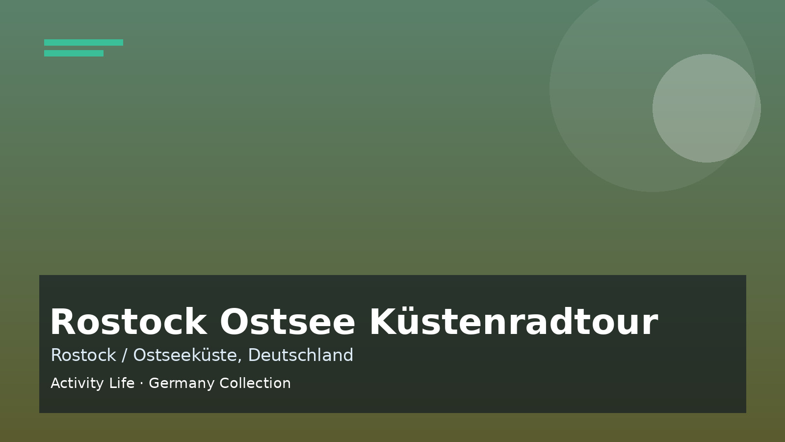 Rostock Ostsee Küstenradtour Cover 1