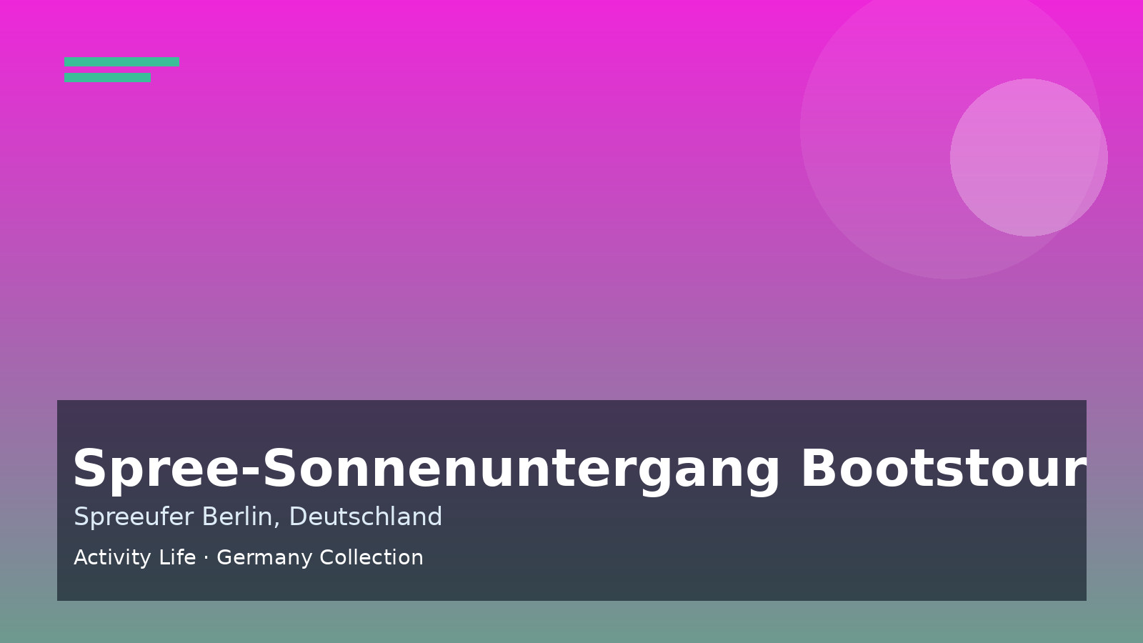 Spree-Sonnenuntergang Bootstour Cover 1