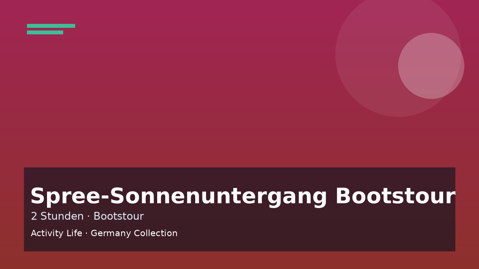 Spree-Sonnenuntergang Bootstour Cover 2