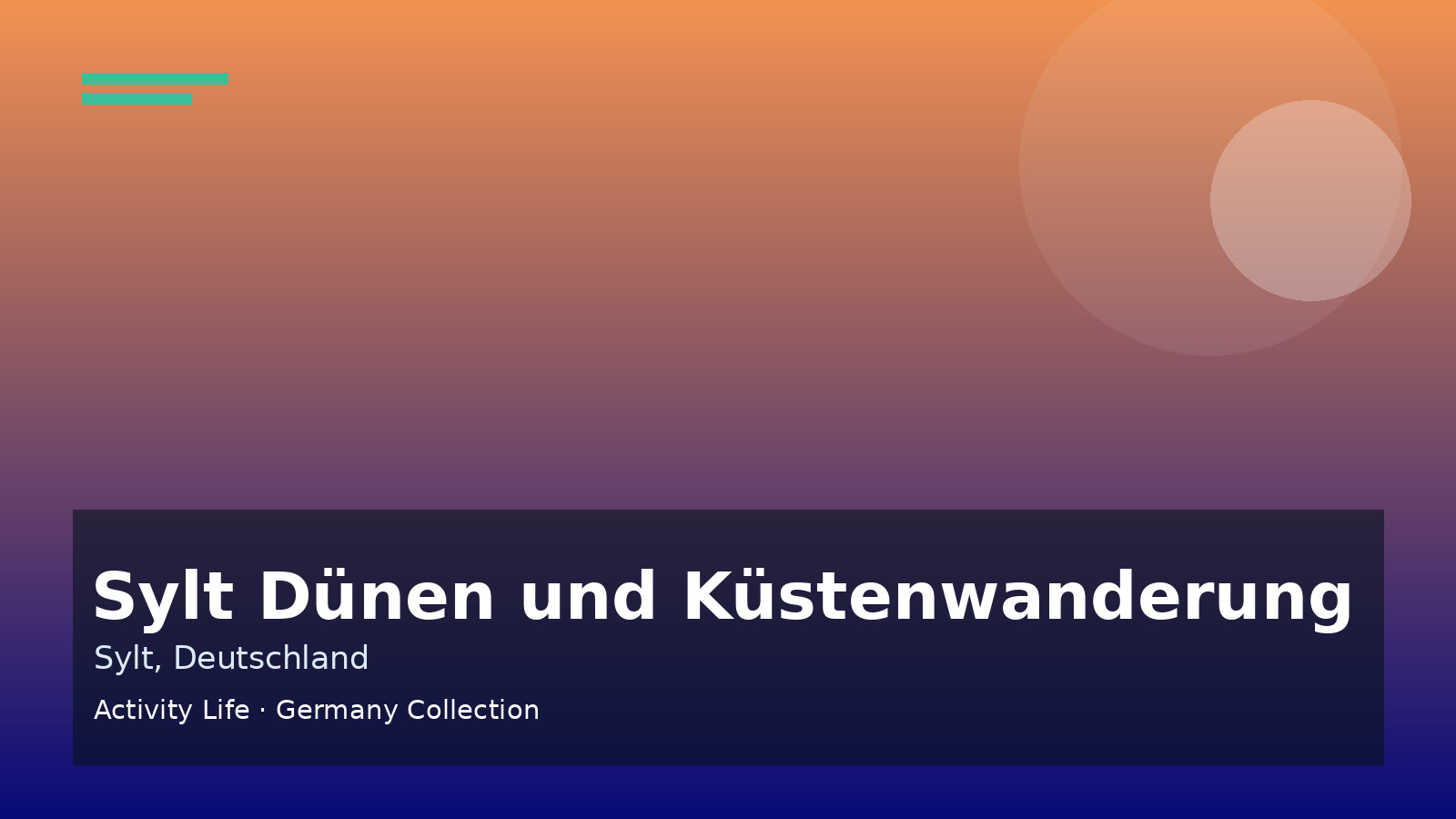 Sylt Dünen und Küstenwanderung Cover 1