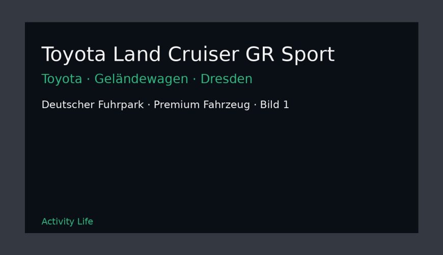 Toyota Land Cruiser GR Sport Bild 1