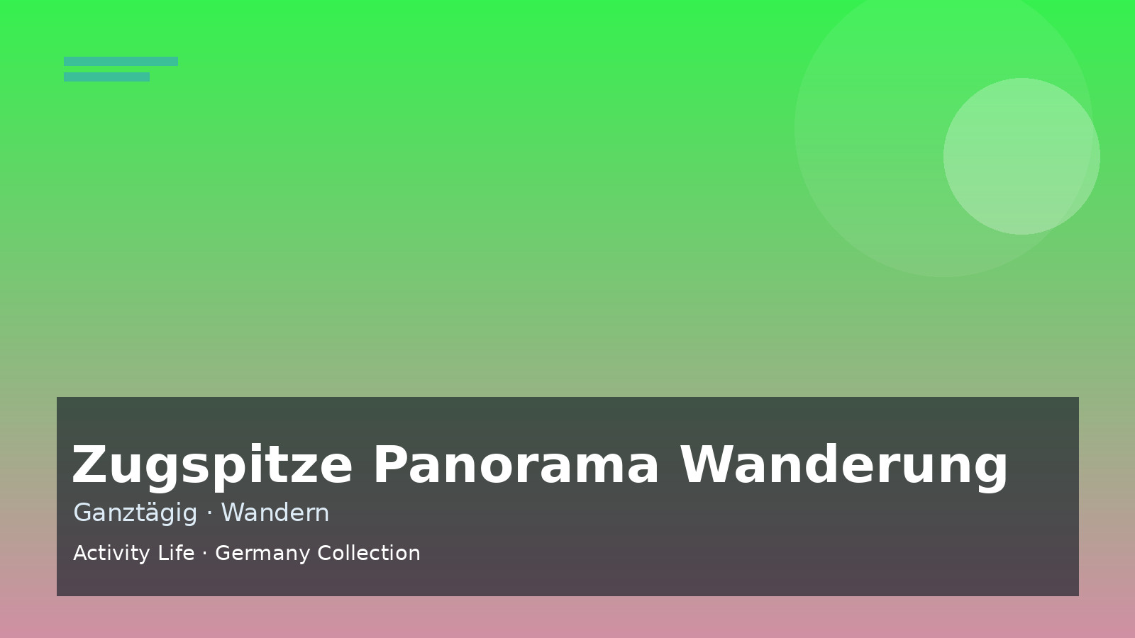 Zugspitze Panorama Wanderung Cover 2