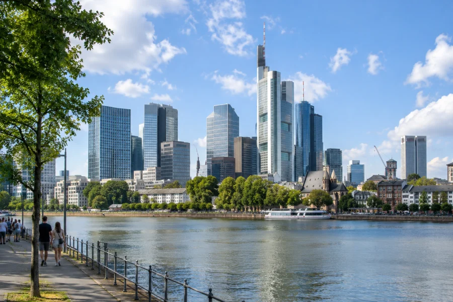 Frankfurt Skyline und Mainufer Tour