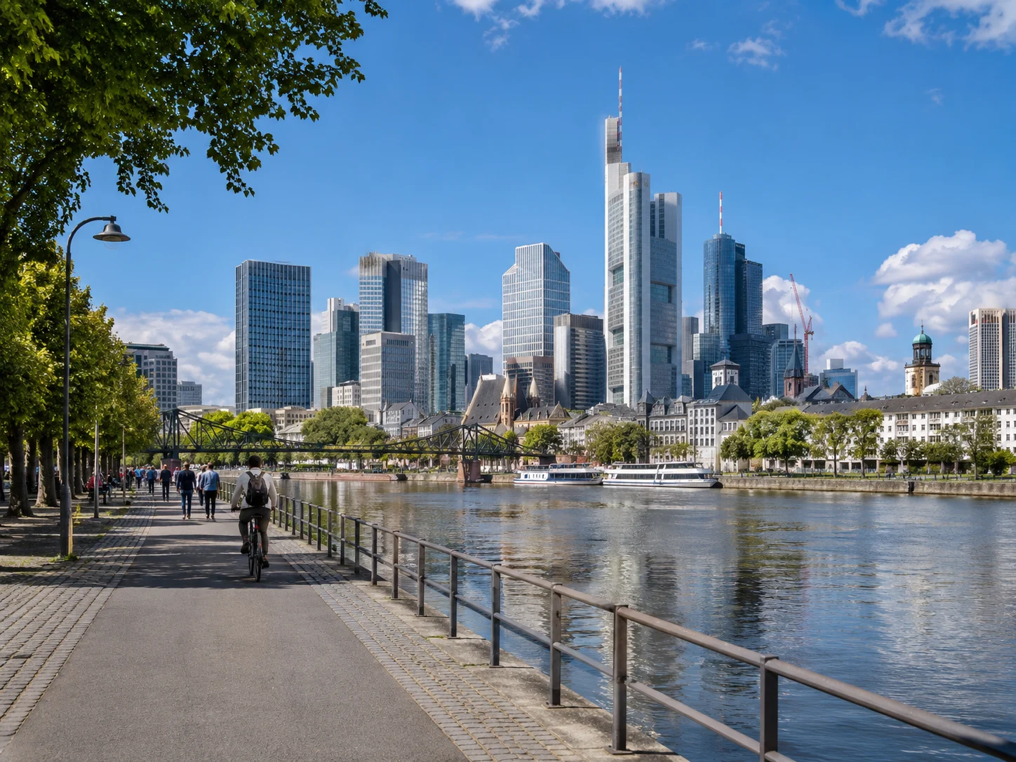 Frankfurt Skyline und Mainufer Tour